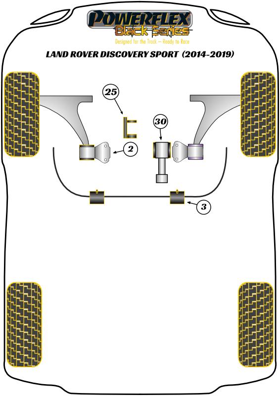 Front Wishbone Front Bush Discovery, Range Rover inc Sport, Evoque & Classic, road