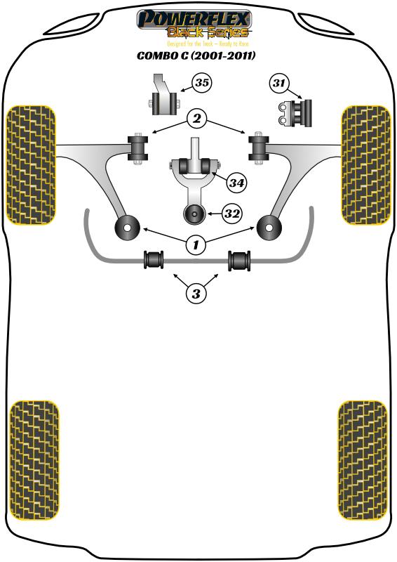 Front Wishbone Rear Bush Combo Models, Corsa Models, MERIVA MODELS, TIGRA MODELS, road