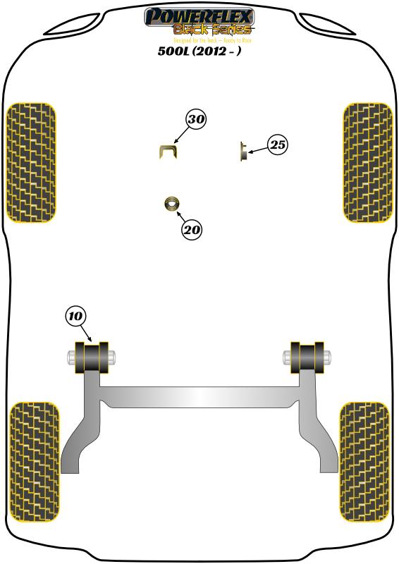 Rear Beam Mounting Bush 500L, Bravo, Stilo, Delta Gen 3, road