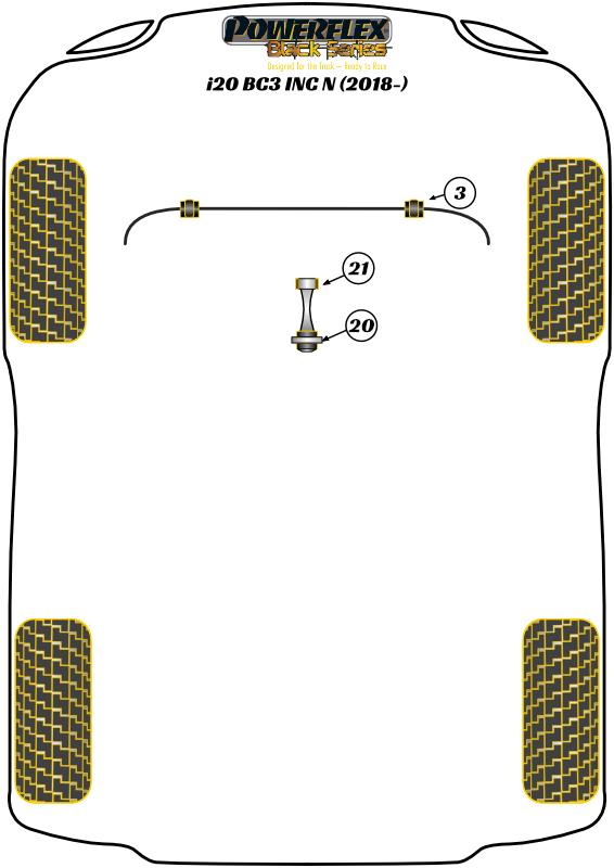 Gear Shift Cable Bush Kit i20 Models, i30 Models, black