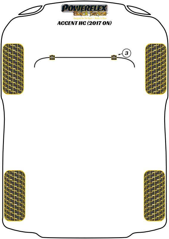 Voorste stabilisatorstangbus 23,2 mm Accent Models, Elantra Models, Grandeur TG/HG, i10 Models, i20 Models, i30 Models, i40, Ioniq AE, Kona inc N, Santa Fe Models, Sonata Models, Tucson / iX35 Models, Veloster Models, Venue QX, Carens UN & RP, Cee'd/Proce