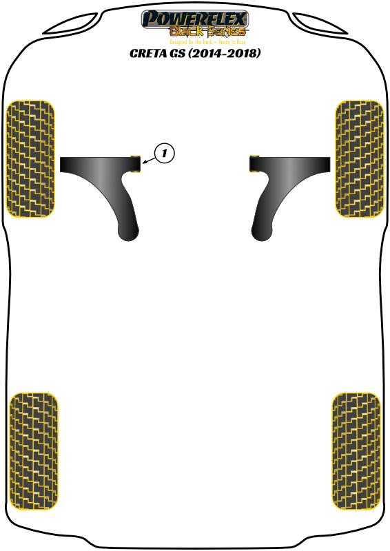 Front Wishbone Front Bush Camber Adjustable Creta GS, Elantra Models, i30 Models, i40, Ioniq AE, Kona inc N, Cee'd/Proceed/XCeed Models, Niro DE, Soul Models, black