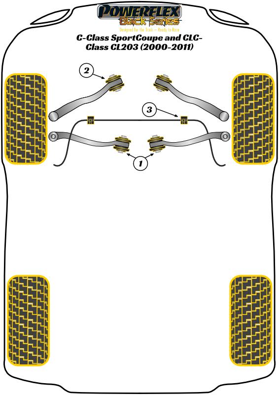 Voorste stabilisatorstang binnenbus 22 mm C-CLASS, CLK, straat