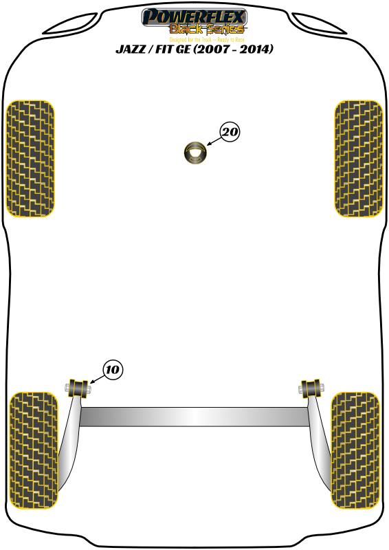 Rear Beam Mounting Bush Jazz / Fit Models, road