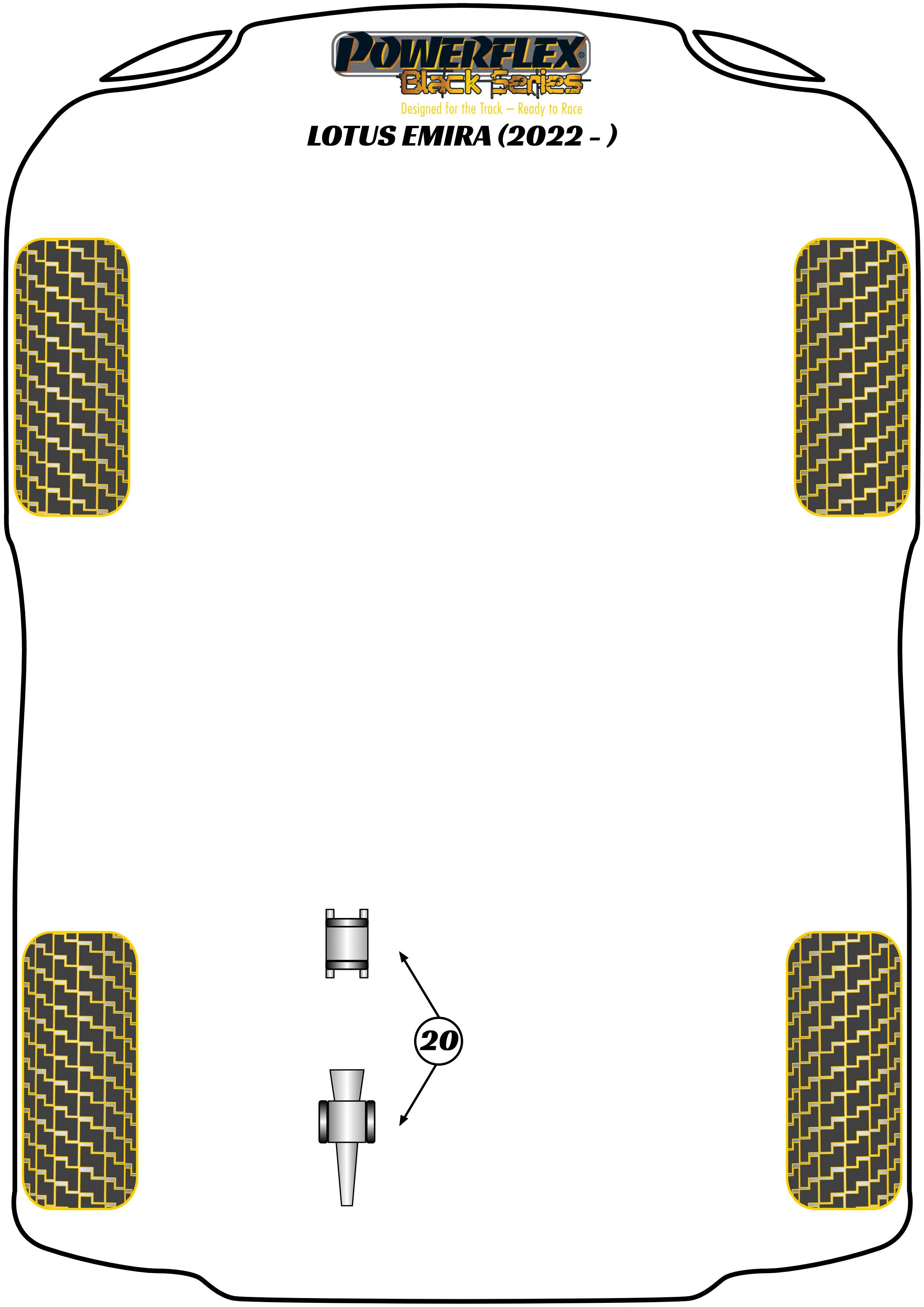 Transmission Mount Bush Insert Kit Emira (2022 on), Evora, road