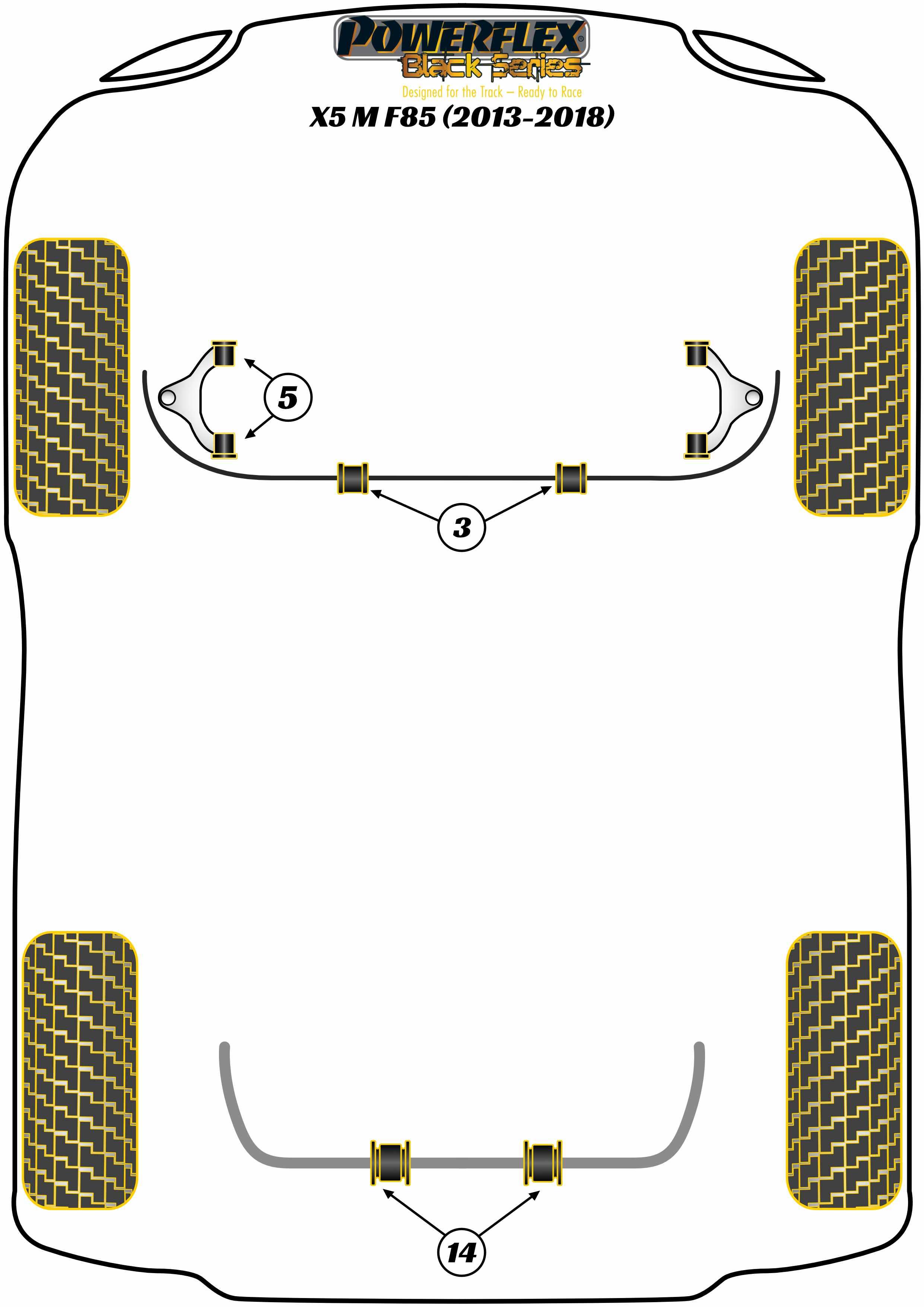 Front Radius Arm Bush X Series, road