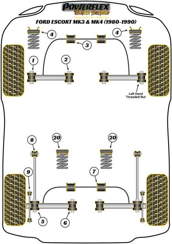 Front Top Shock Absorber Mount Escort Models, Sierra Models, heritage