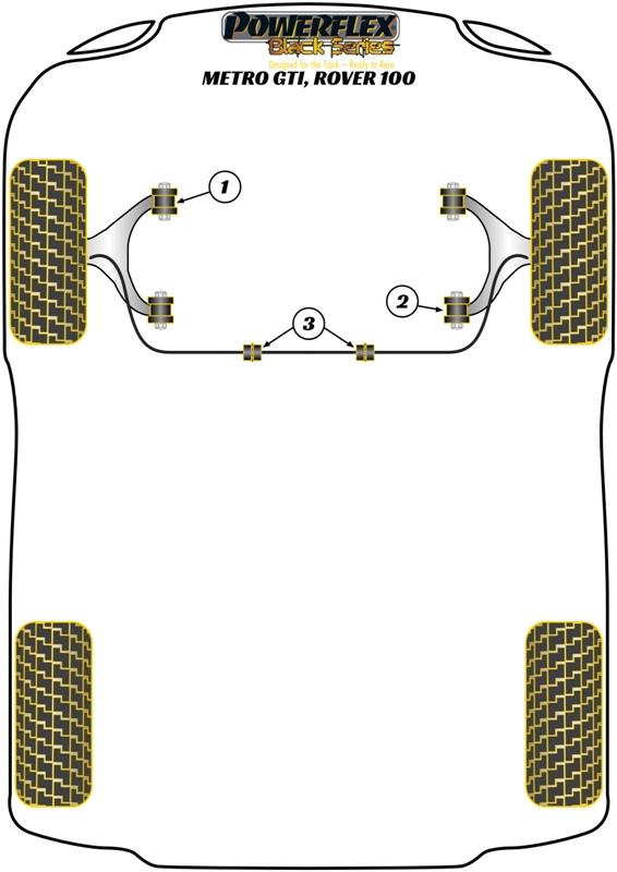 Front Anti-Roll Bar Inner Mount Metro / 100, road