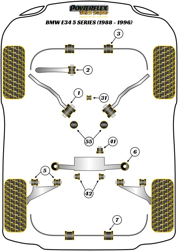 Rear Diff Front Mounting Bush 5 Series, 7 Series, road