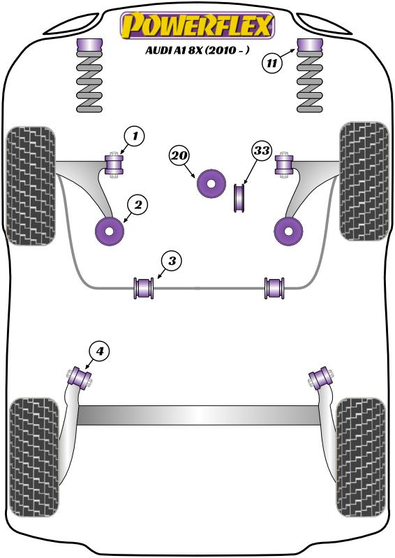 Rear Beam Mounting Bush A1 / S1, A3 / S3 / RS3, TT Models, Cordoba Models, Ibiza Models, Leon Models, Toledo, Fabia Models, Octavia, Rapid, Roomster Models, Beetle Models, Bora Models, Fox, Golf, Jetta Models, Polo, road