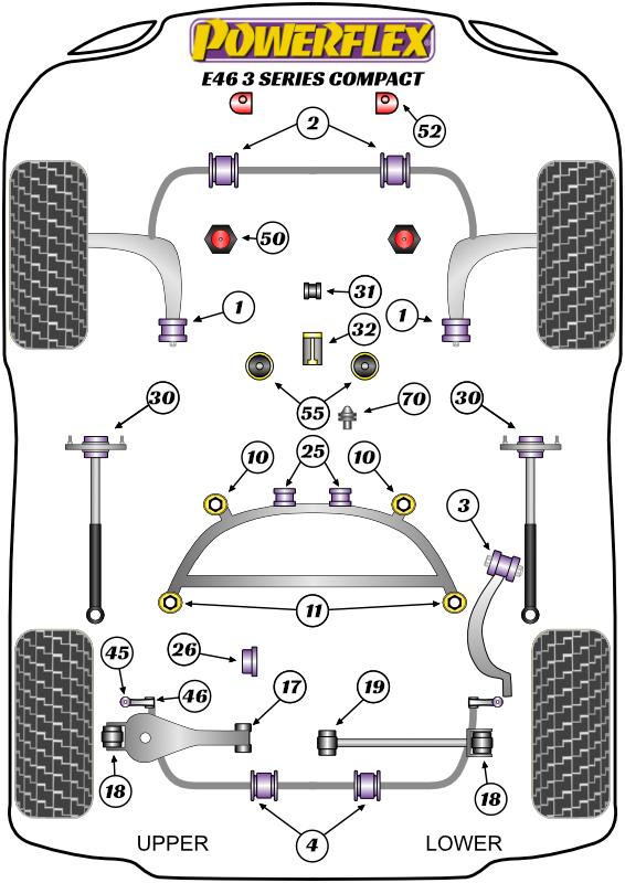 Exhaust Mounting Bush & Bracket 3 Series, EXHAUST MOUNTS, road