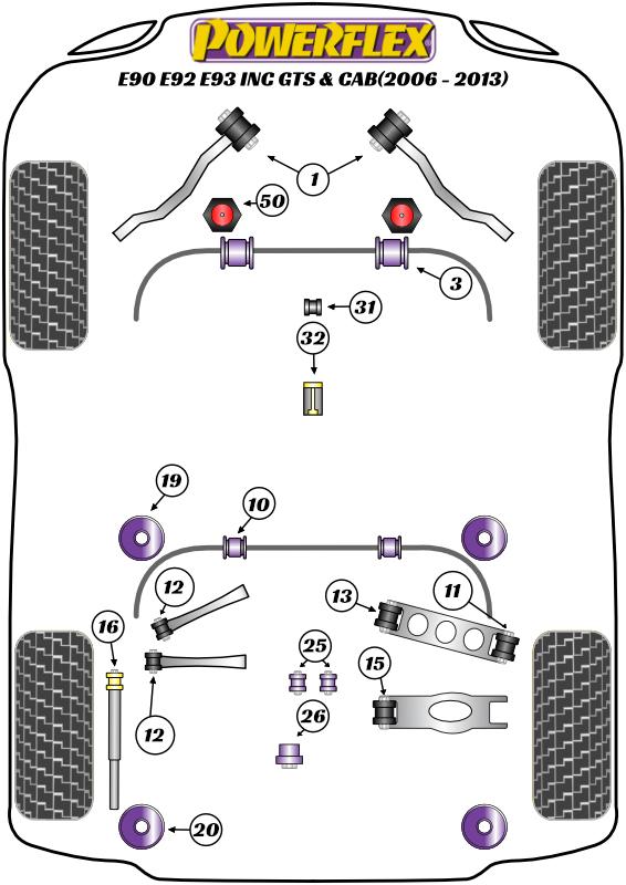 Universele uitlaathouder 3 Series, X Series, Z Series, EXHAUST MOUNTS, straat