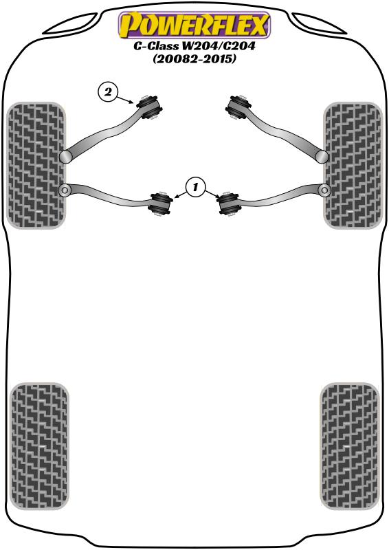 Front Lower Arm Inner Bush C-CLASS, E-CLASS, SLK, black