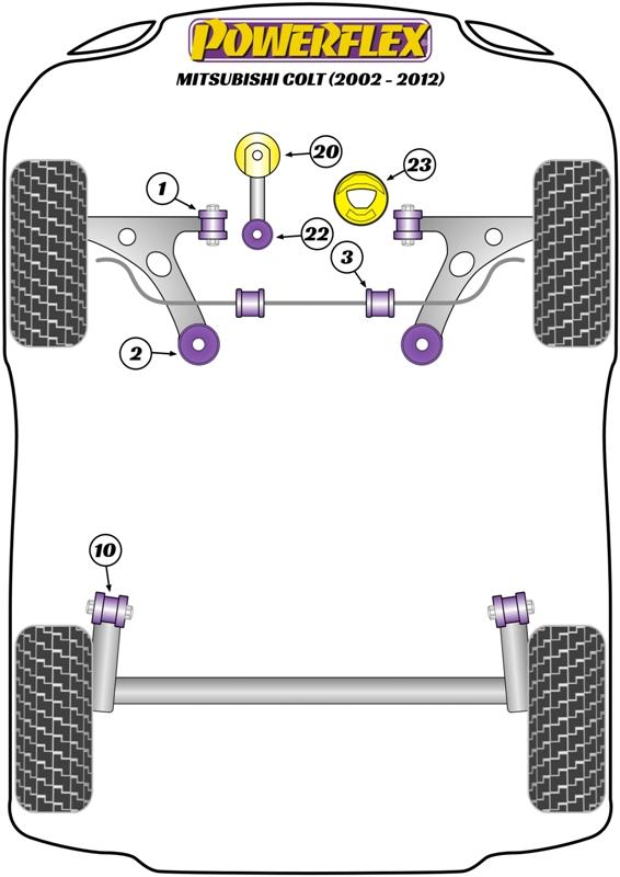 Lower Engine Mount Large Bush (Track Use) Colt, road