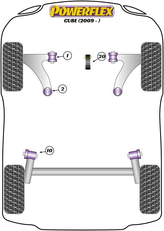 Lower Torque Mount - Road Cube (2009 on ), Note / Tiida, Clio Models, Megane Models, Scenic Models, road