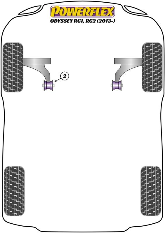 Front Wishbone Rear Bush Odyssey RC1, RC2, road