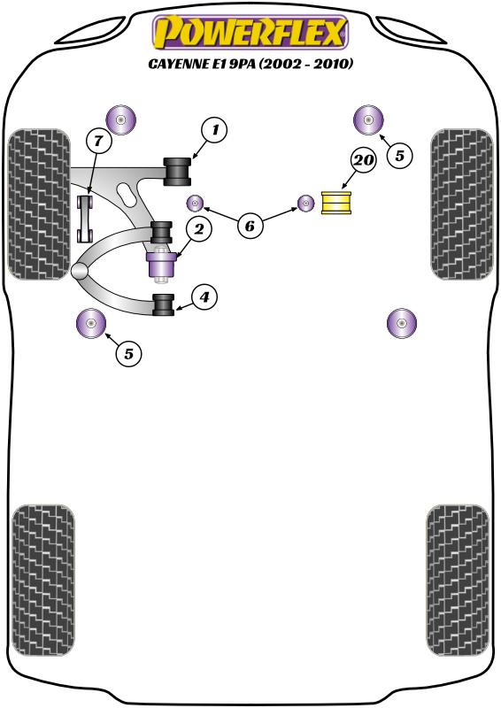 Torque Rod Bush-inzetstuk Cayenne Models, straat