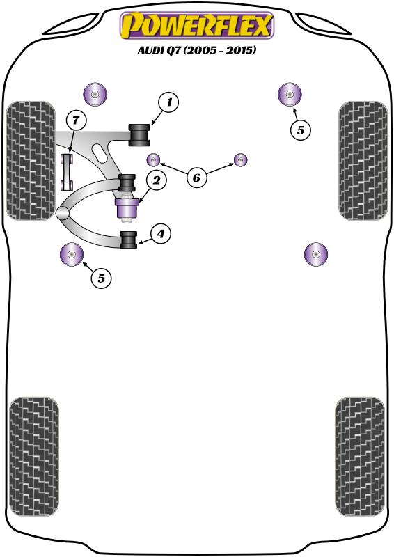 Front Upper Wishbone Bush Q7, Cayenne Models, Touareg Models, road