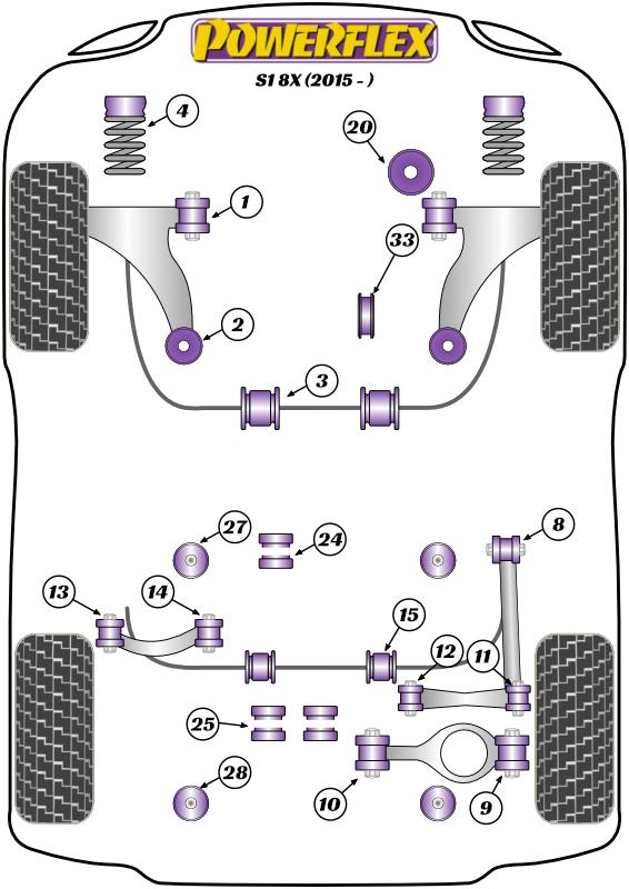 Rear Diff Front Mounting Bush A1 / S1, A3 / S3 / RS3, Q2, TT Models, Leon Models, Karoq, Octavia, Golf, Passat Models, T-Roc, road