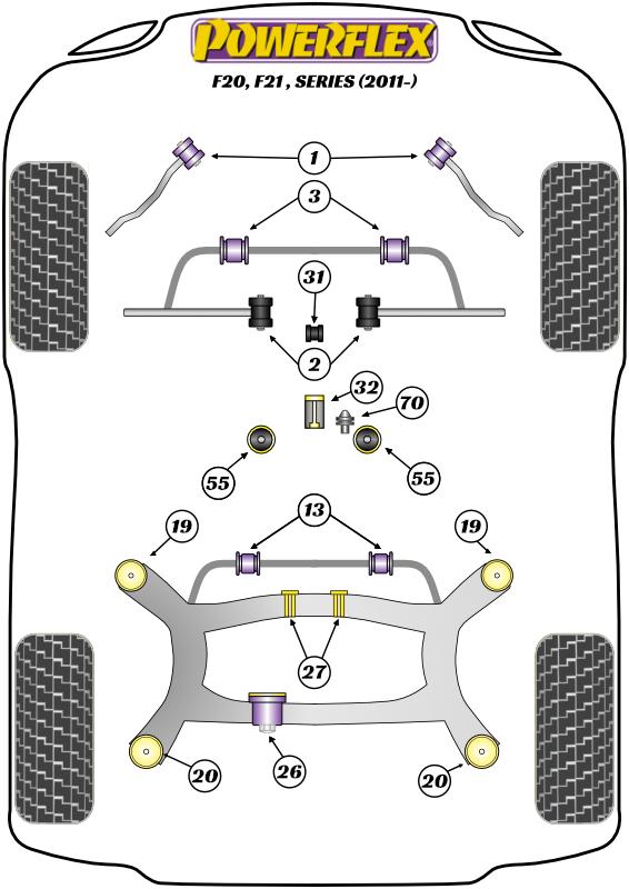 Shifter Arm Rear Bush & Bracket Fast - Road/Track 1 Series, 2 Series, 3 Series, 4 Series, road+black