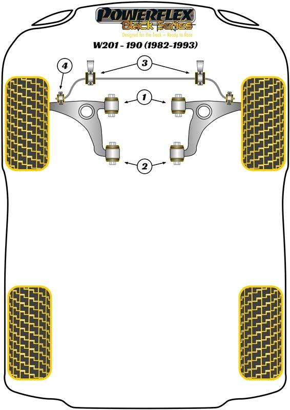 Front Arm Rear Bush 190 W201, E-CLASS, SL R129, road