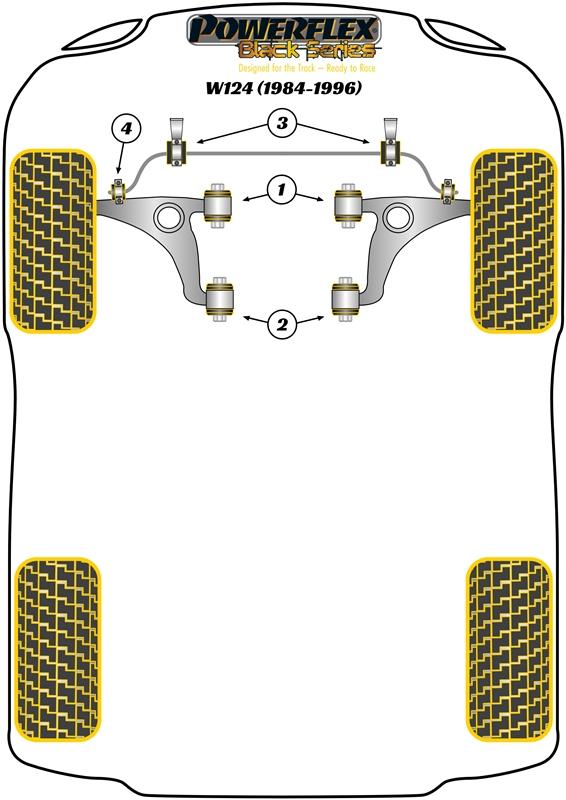 Voorste stabilisatorstang om armbus te verbinden 22,5 mm E-CLASS, black