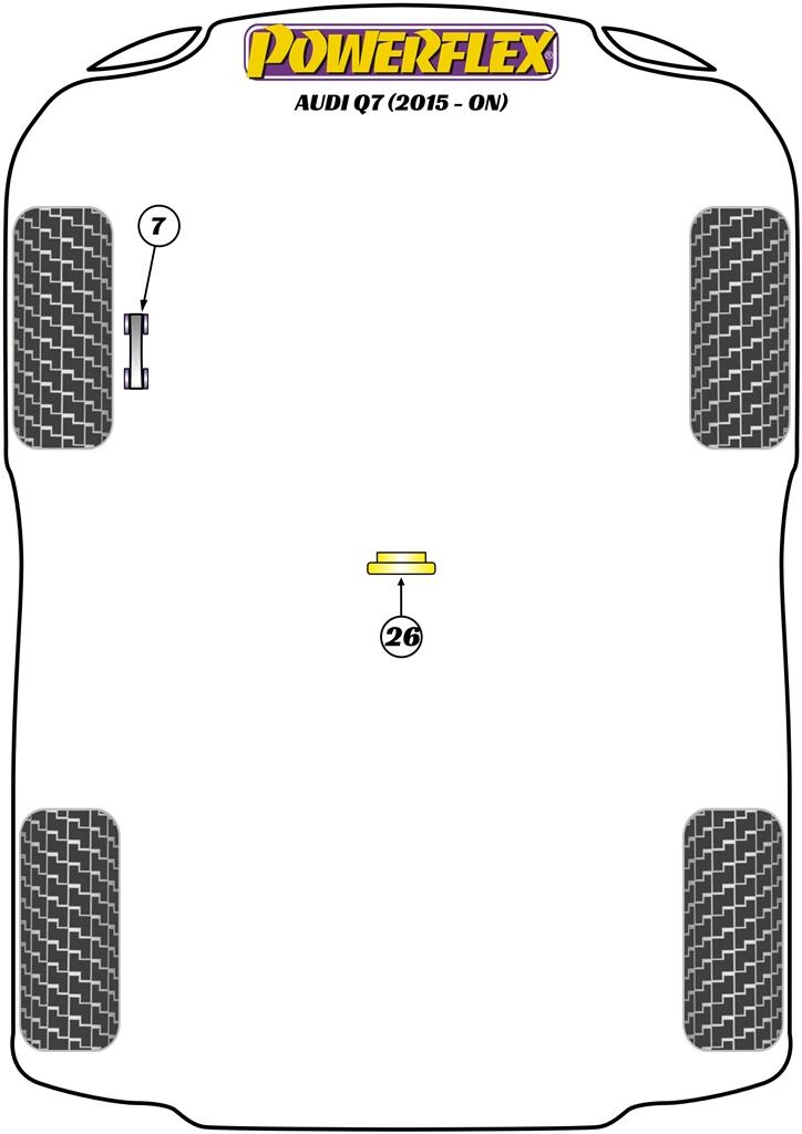 Front Anti Roll Bar Link Bush 12mm Q7, Q8, Bentayga, Cayenne Models, Touareg Models, road