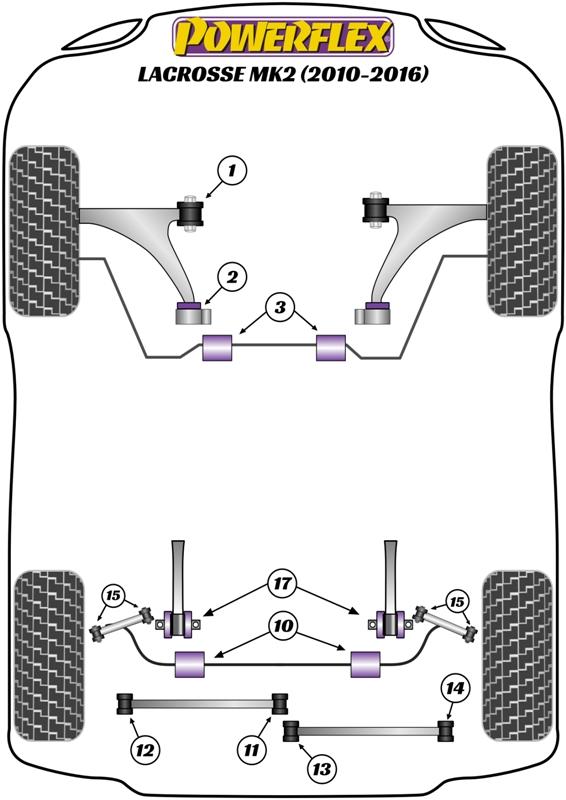 Rear Toe Link Arm Bush LaCrosse MK2, Regal MK5, Malibu MK8 V300, Vectra MK1, 9-5 YS3G 2WD, Insignia Models, black