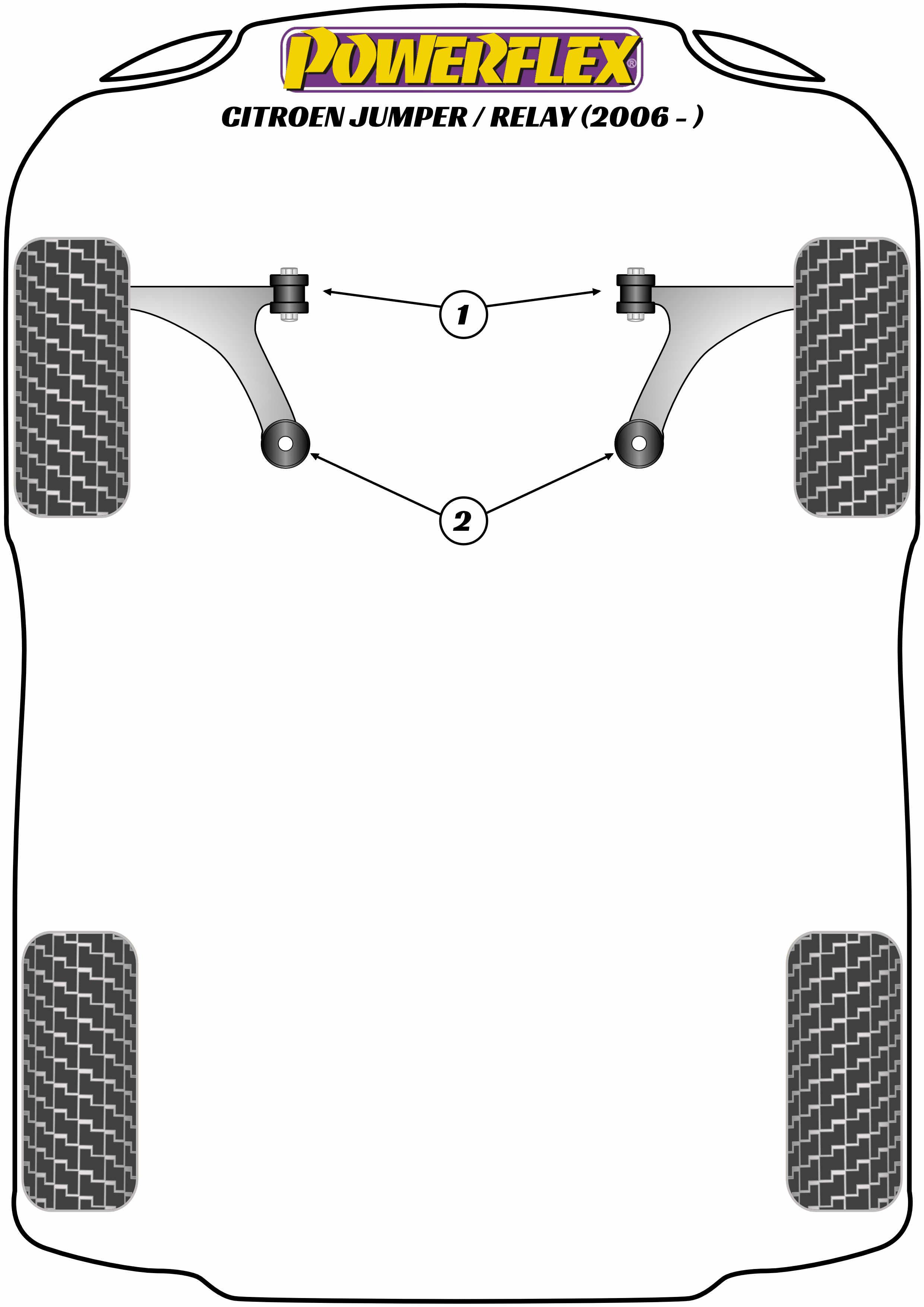 Front Wishbone Rear Bush Jumper / Relay (2006 on), Ducato (2006 - ON), Boxer / Manager (2006-ON), ProMaster, road