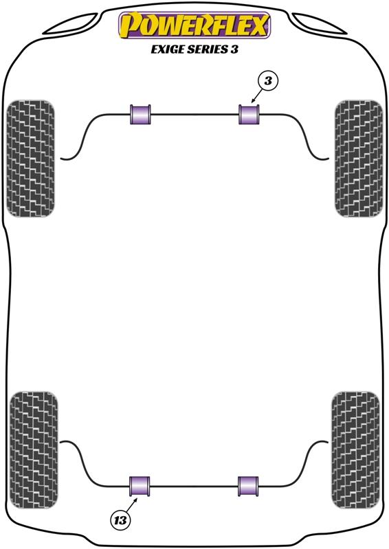 Rear Anti Roll Bar Bush 19mm Exige, road
