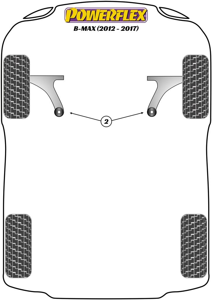 Rear Spring Upper Isolator Pad B-Max, EcoSport, Fiesta Models, black