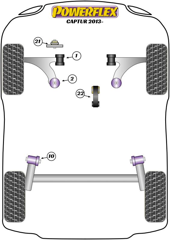 Lower Torque Mount,Track Use Captur, Clio Models, Zoe, black