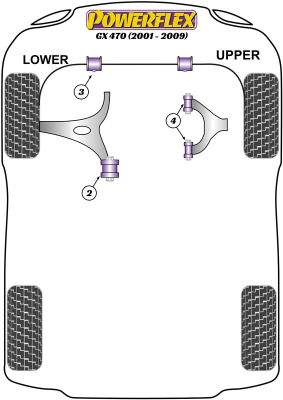 Front Anti Roll Bar Bush 30mm GX 470 (2002 - 2009), 4Runner Mk4 (2002 - 2009), FJ Cruiser, Fortuner Mk1, Fortuner Mk2, Hilux Models, Innova Mk1, Innova Mk2, Land Cruiser Prado J120, Tacoma Mk2, road