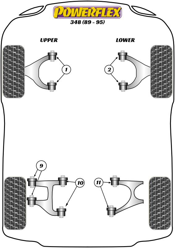 Rear Lower Wishbone Inner Bush 348, 365GT4 & GTC/4, 365GT4 BB, 400GTi, 412GT, 512BBi, Mondial T, Testarossa, 512TR and 512M, road