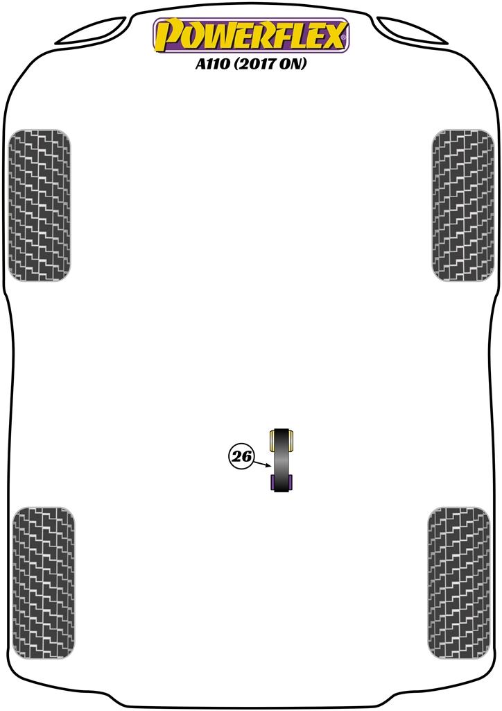 Lower Torque Mount - Track/Msport A110, Qashqai J11, X-Trail T32, Espace V, Kadjar, Koleos II, Megane Models, Scenic Models, Talisman, black