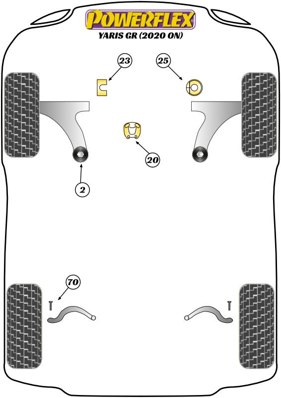 Upper Gearbox Mount Insert Yaris GR (2020 on), road