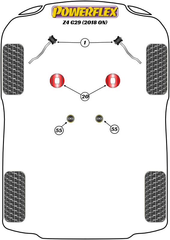 Voorste radiusarm naar chassisbus Z Series, Supra Mk5 A90/J29, straat