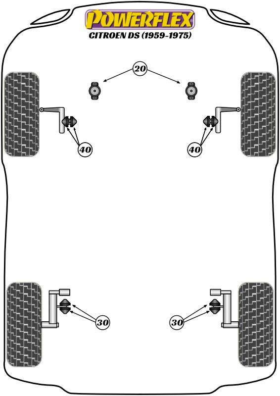 Bumpstopset achter DS, ID, SM, straat