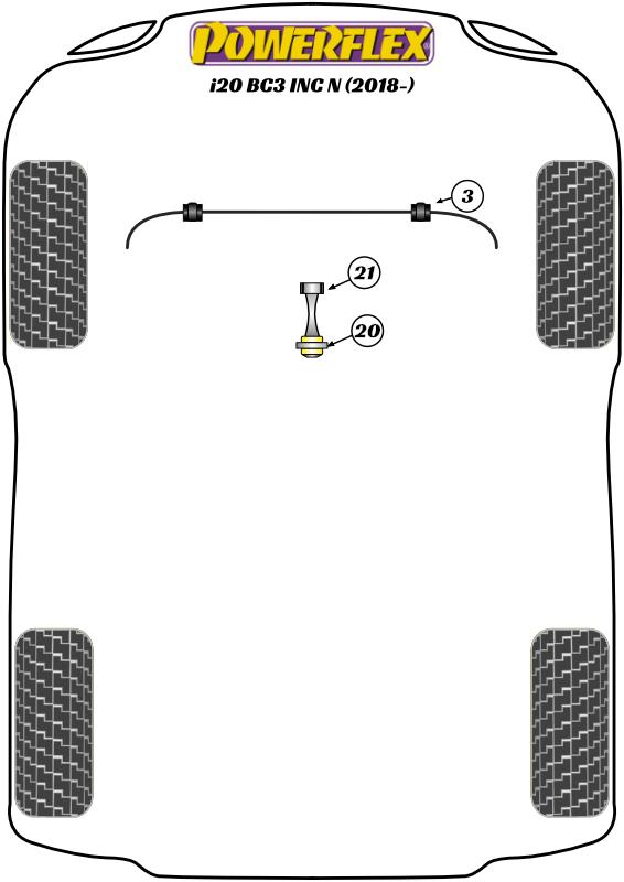 Upper Engine Mount Bush Insert i20 Models, black