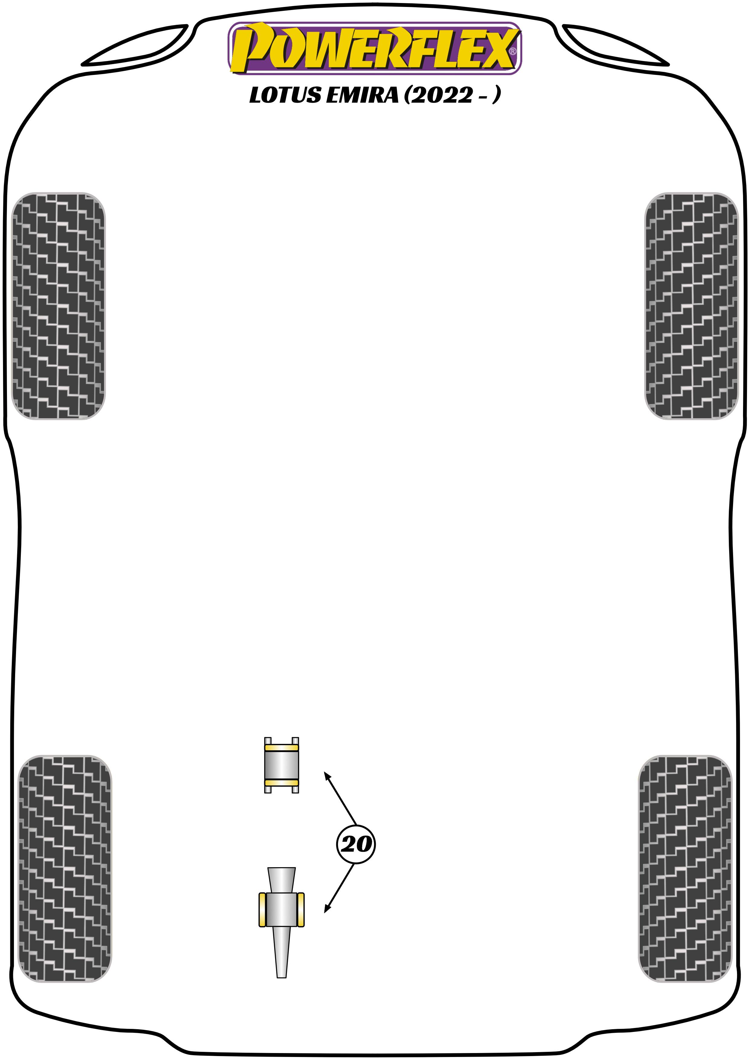 Transmission Mount Bush Insert Kit Emira (2022 on), Evora, road