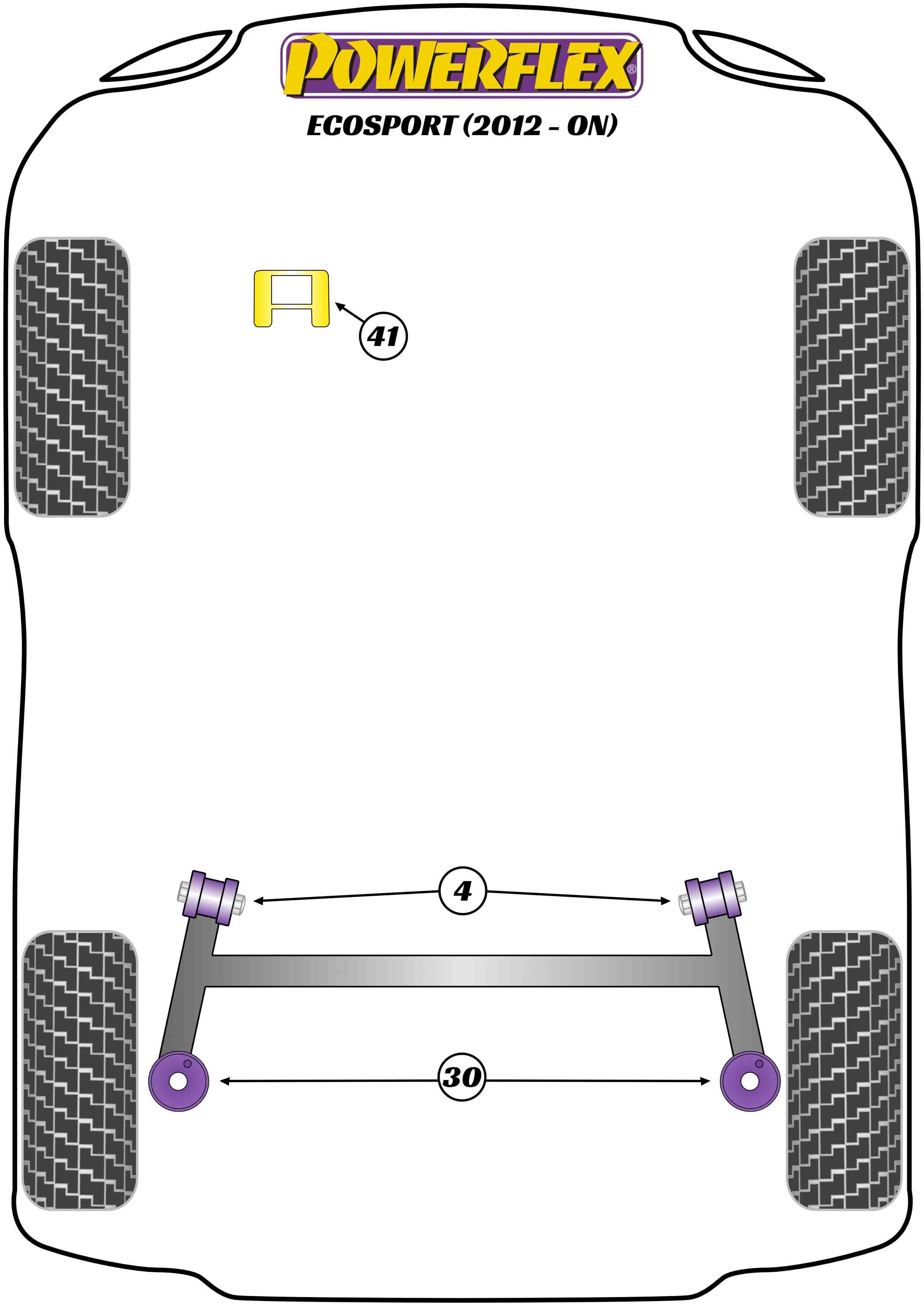 Inzetstuk voor bovenste versnellingsbakbevestiging EcoSport, Fiesta Models, black
