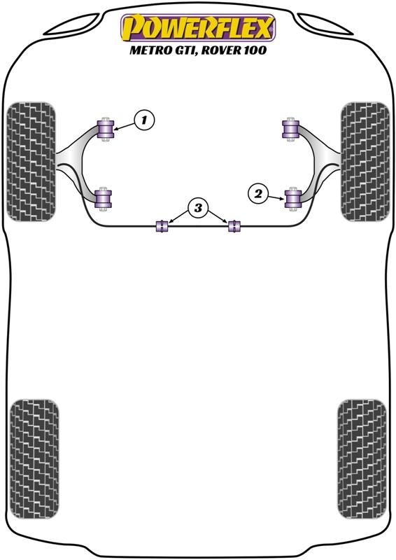 Front Anti-Roll Bar Inner Mount Metro / 100, road