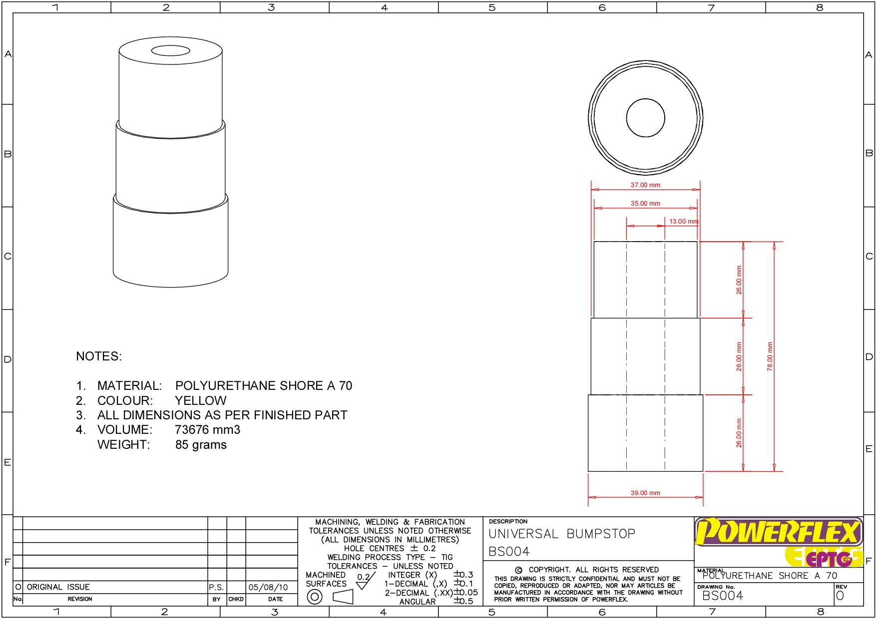 Bump Stop, Universal Bumpstops, road
