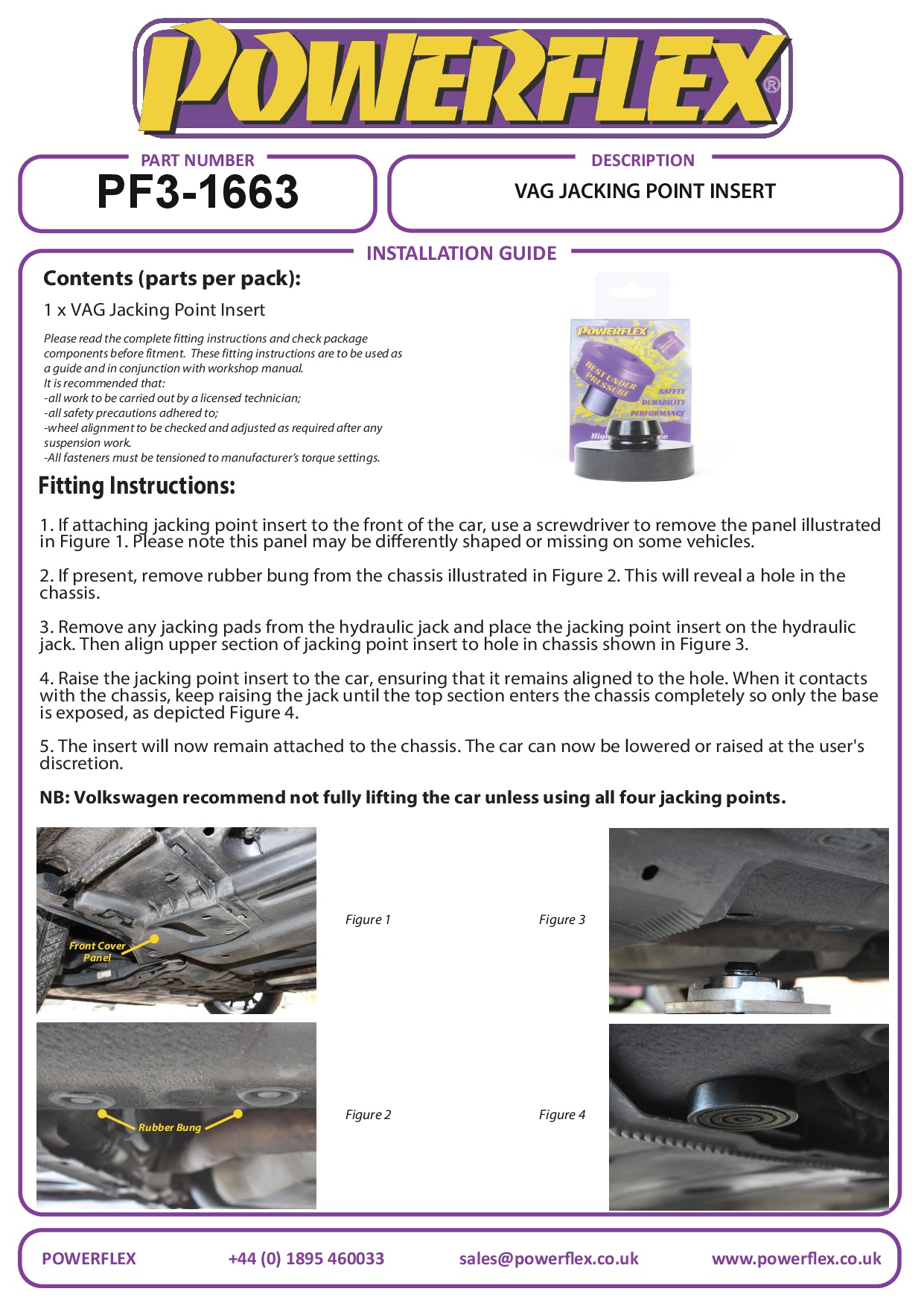 Jacking Point Insert Kit of 4 A3 / S3 / RS3, Q2, Q3 / RSQ3, TT Models, Jack Pads, Alhambra Models, Leon Models, Toledo Models, Octavia, Superb Models, Yeti 5L, Beetle Models, Bora Models, Caddy Models, CC, Eos 1F, Golf, Jetta Models, Passat Models, Sciroc