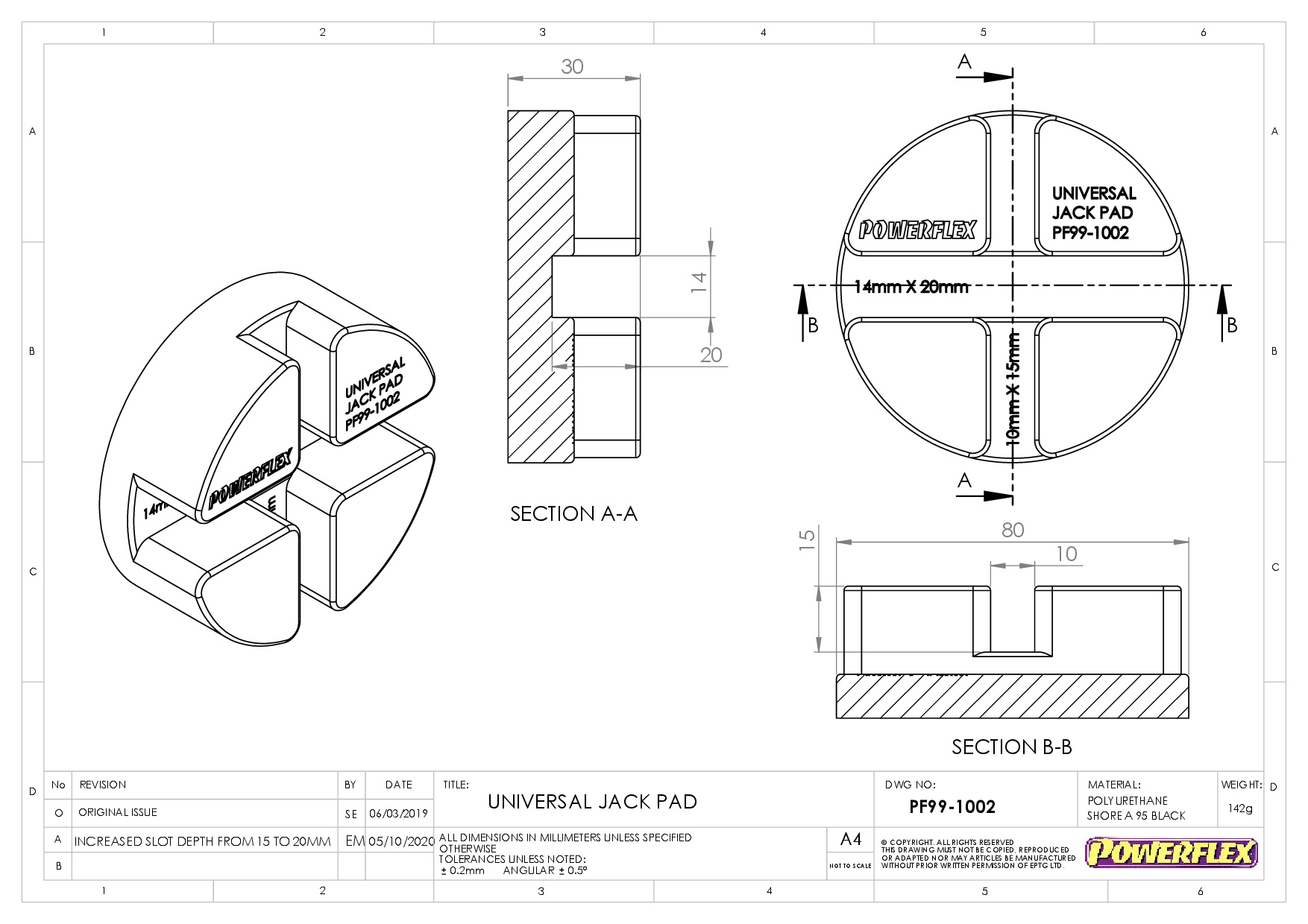 Universal Jack Pad Adaptor 3 Series, 5 Series, 6 Series, Jack Pads, road