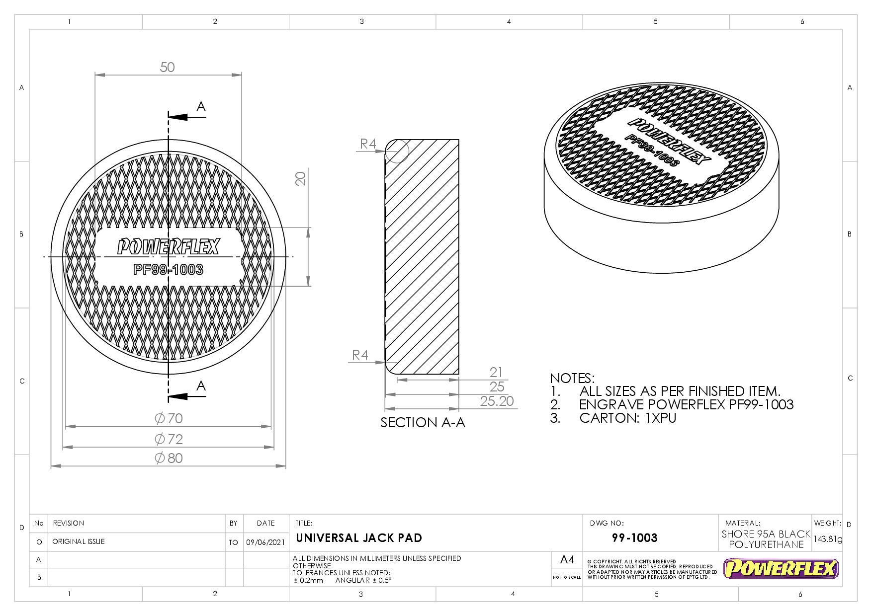 Universal Jack Pad Adaptor Jack Pads, road