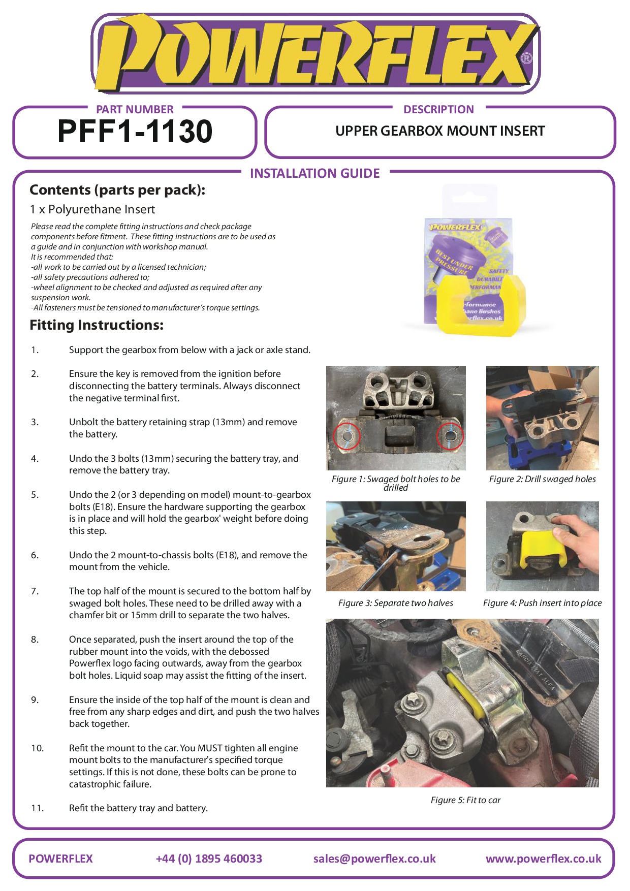 Inzetstuk bovenste versnellingsbaksteun (benzine) MiTo, Nemo (2007-on), 500L, Doblo 263, Fiorino (2007-on), Linea (2006-on), Punto, Qubo (2008-on), Bipper (2007-on), Combo Models, straat