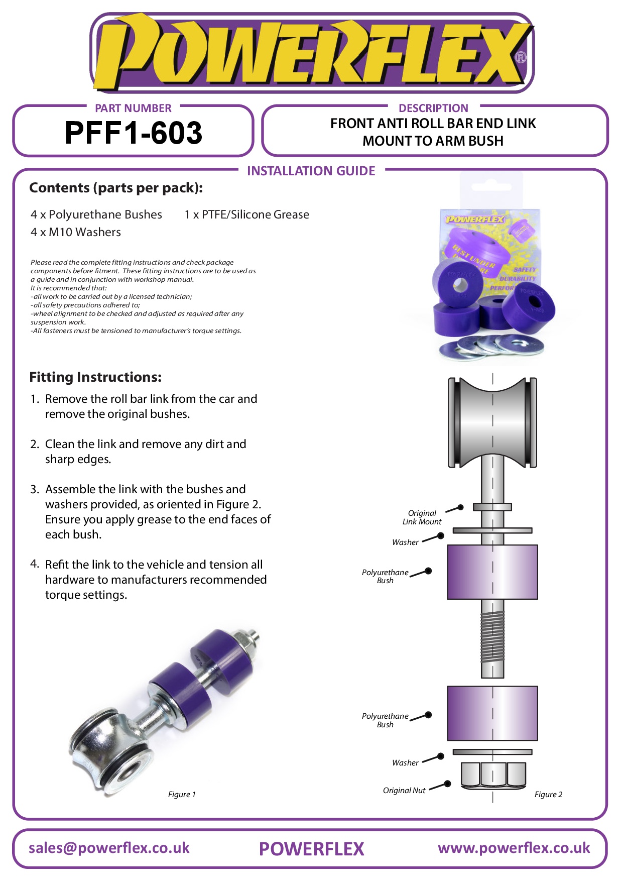 Voorste stabilisatorstangeindbevestiging gemonteerd op armbus 164 V6 & Twin Spark, Coupe, black