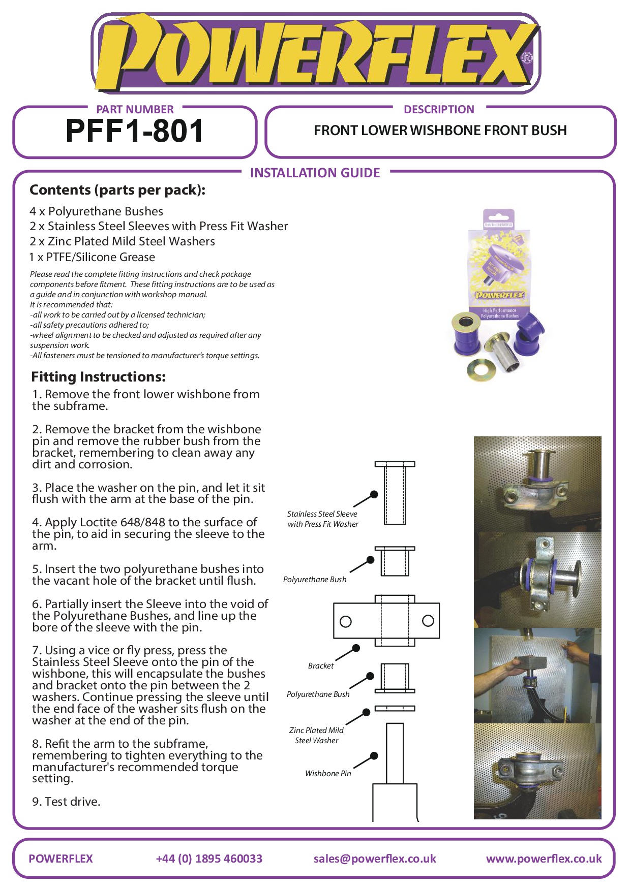 Voorste onderste draagarmvoorbus 145, 146, 155, GTV & Spider 916 2.0 & V6, Coupe, Tipo, Dedra inc Integrale, Delta 1.4-2.0, black