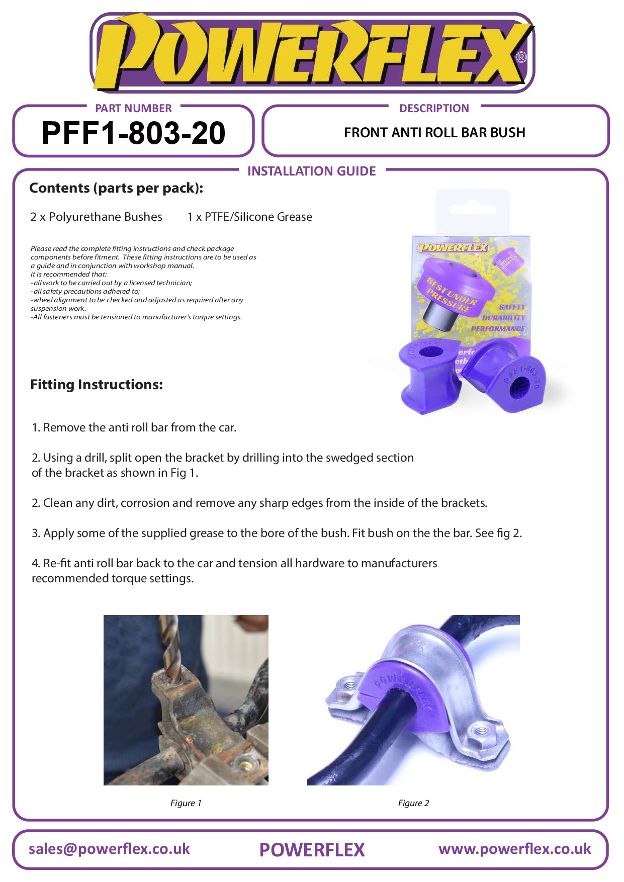Voorste stabilisatorstangbus (95-02) 20 mm GTV & Spider 916 2.0 & V6, straat